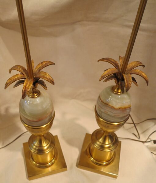 Pair of lamps style Charles with egg in onyx - Image 4