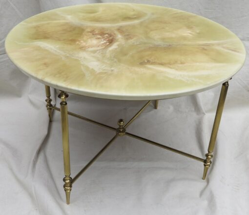 1950/70' Table Basse Maison Baguès en Bronze et ses 4 Tables en Angles – Image 2