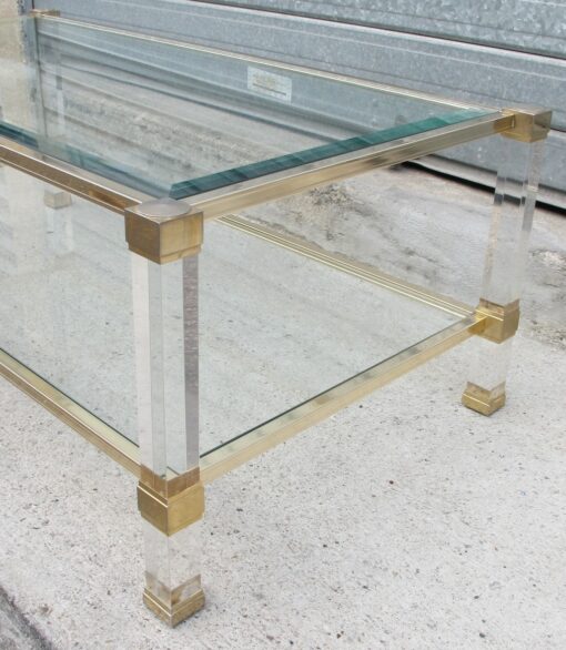 Pair of coffee tables Pierre Vandel lucite - Image 4