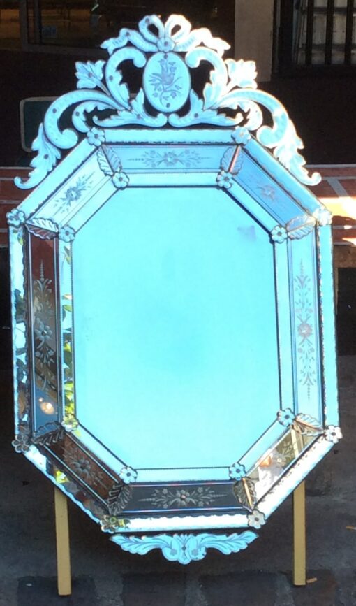 1900' Venitian mirror style LXIV  with bird  129  X 77 - Image 3