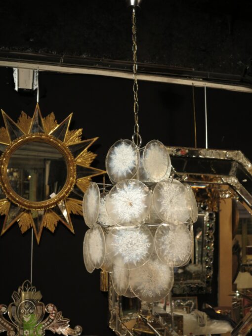 1950/70' Lustre Vistosi 24 Cristaux Opalescent – Image 6