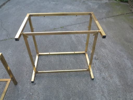 1970/80' Pair of End of Sofa with Tops in Smoked 70 X 60 cm - Image 7
