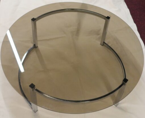Cofee table circle with top smoked glass