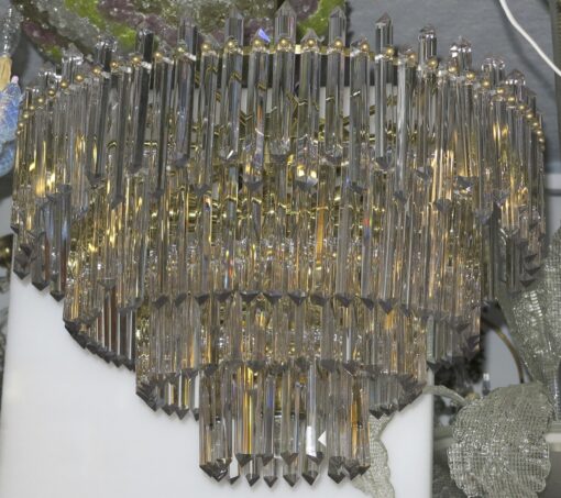 1970' Chandelier 180 Crystals,17 Bulbs - Image 4