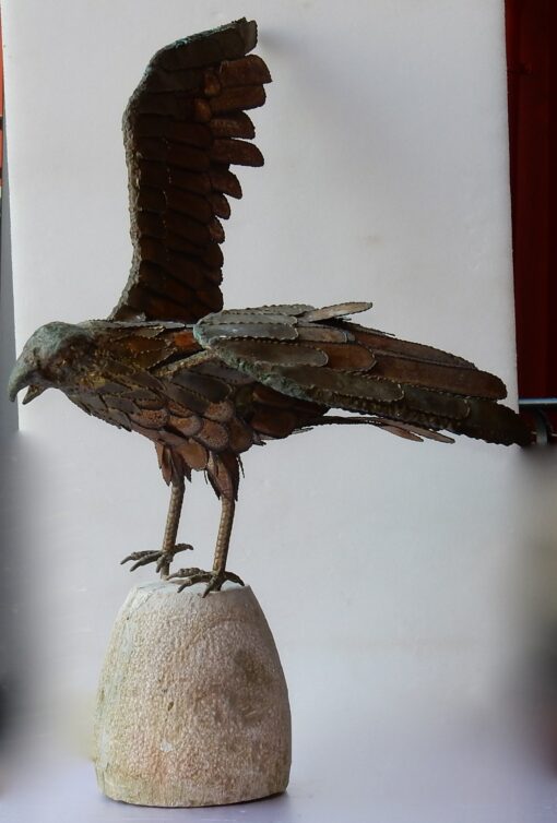 1970' Aigle en Métal Doré Style Duval Brasseur ou Honoré de Paris,Fernandez,Maison Jansen