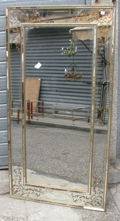 1970 Miroir Églomisé 150 x 79 cm