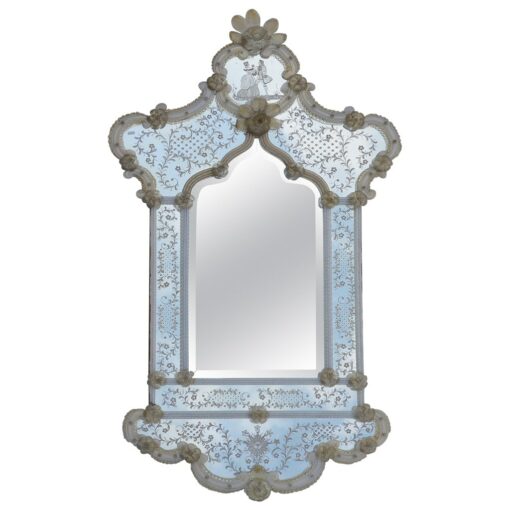 1950' Romantic mirror Murano 150 X 81  l Invitation