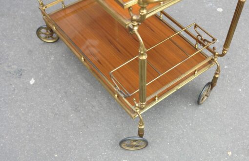 1970' Bar Roulant en Bronze Doré Décor Napoléon III – Image 7