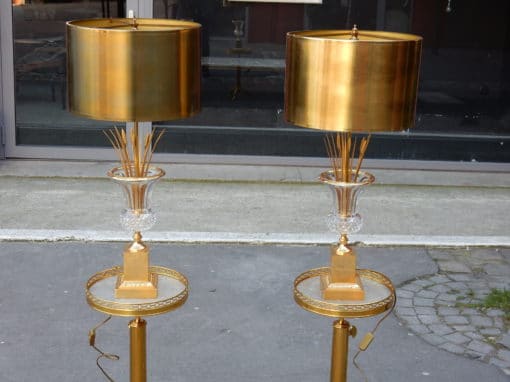 1950-70 ' Pair of Crystal and Bronze Lamp In The Styele Of Maison Charles - Image 8