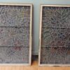 1950/70' Pair of Stained-glass windows Decoration of Flowers - Image 7
