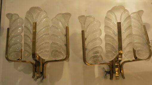 1970' Sconces Pair Crystal By Fagerlund Karl