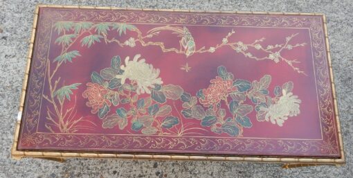 1950/70' Coffee Table in The Style of Maison Baguès Red Lacquer of China - Image 5