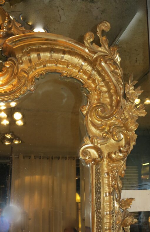 Pair of mirrors and sofas gilded Wood Italy 1850 - Image 5