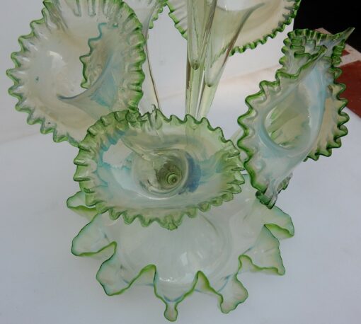 1880/1900 Coupe en cristal avec 7 cornets N3 – Image 4