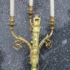 1950' Pair of bronze sconces cherub playing 2 trumpets - Image 7