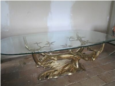 Coffee table in the Bonsai on Golden Bronze Sand Dune Willy Daro or Duval Brasseur