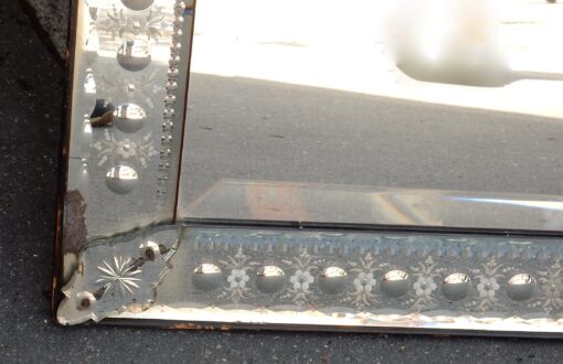 1880/1900 'Venice Vertical Mirror with Bubbles and Flowers 171 x 89.5 cm - Image 3