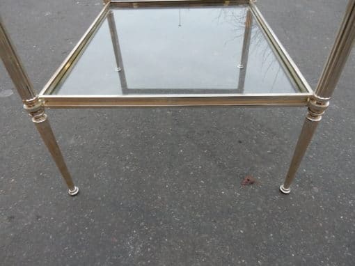 1970 End of sofa Maison Bagués  with tops in smoked glass  48 X 40 cm - Image 2