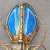 1970' Applique Scarabée  de Fernandez ou Duval Brasseur avec Ailes en Agate Bleue 30 X H 35 cm – Image 5