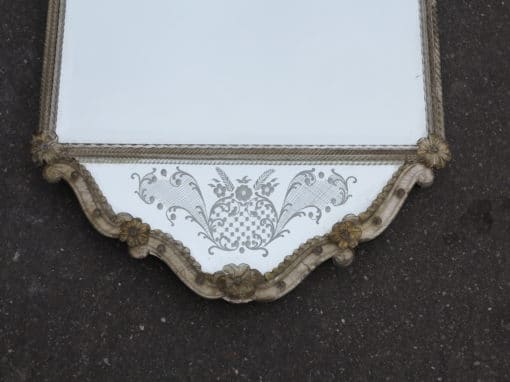 1950' Miroir Murano Véronèse 100 X 60 cm – Image 3