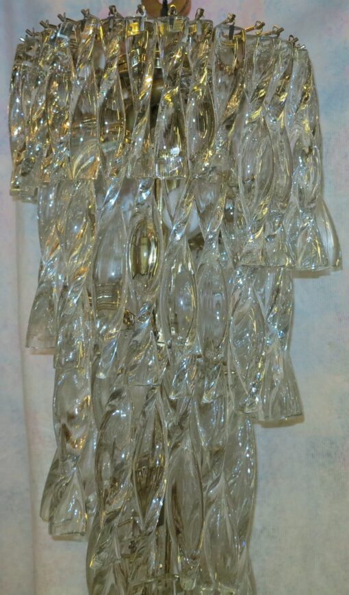 1960/70' Chandelier in the Style of Venini 86 Crystal Twisted - Image 5