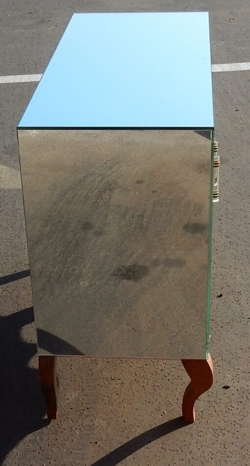 1940/50' Buffet Art Déco Miroir 2 Portes 2 Poignées Verre – Image 7