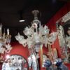 1950'  Chandelier Murano Blue Opalescent colour 6 lights