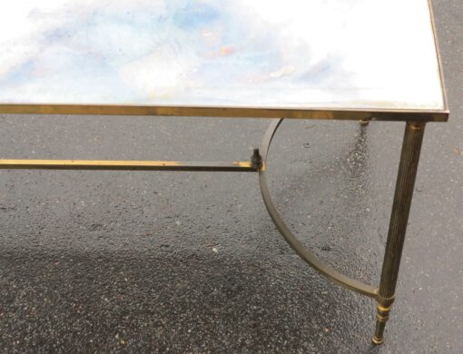 1970 Coffee table Maison Bagués  in Bronze with top miror oxyded oldered - Image 7