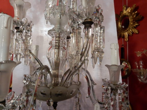 1950' Chandelier Baccarat 6 Arms H 66 x D 65 cm - Image 7