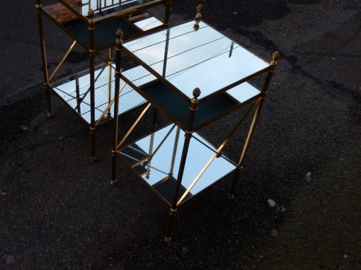 1950/70' Pair of Shelves has 3 levels Maison Bagués With Mirror 32 X 32 cm - Image 4