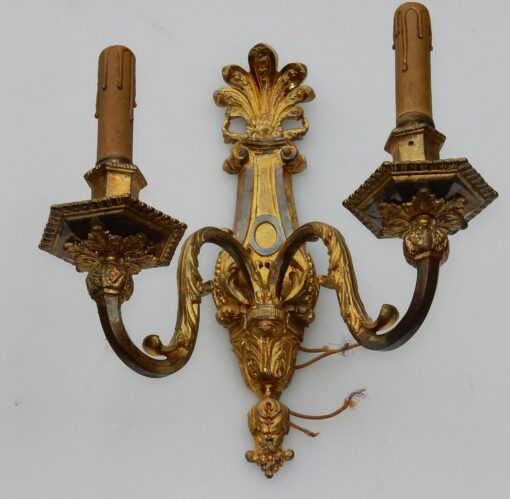 1880 ' Pair of bronze sconces in the style LXIV - Image 6