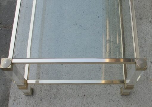 Pair of coffee tables Pierre Vandel lucite - Image 3