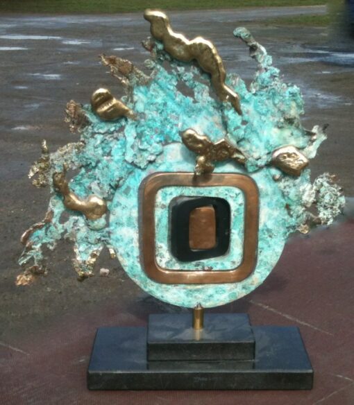 Bronze sculpture with motives included by Cantarel