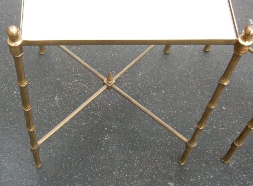 1950/70' Pair of End of Sofa Maison Baguès with Tops in Gilted Mirror 38 X 39 cm - Image 5