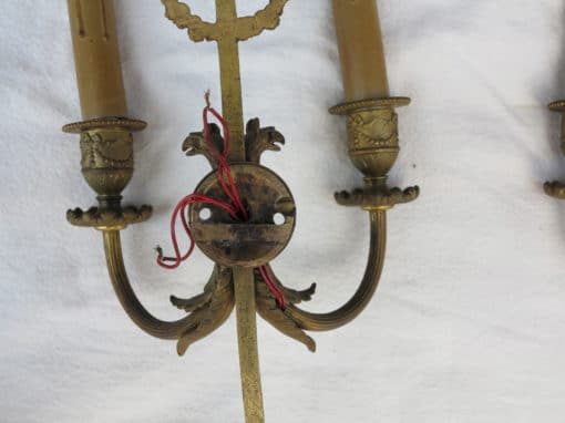 Pair sconces bronze Empire style  heads eagles and fléches - Image 5