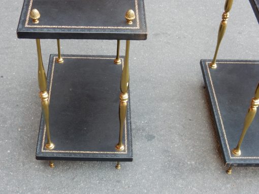 1950/70' Pair End of Sofa Style Maison Baguès Amounts in Brass In the Style of Empire - Image 3