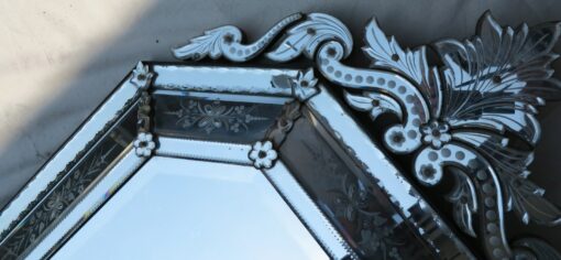 1880' Octagonal Mirror Has Front Wall Napoleon III - Image 5