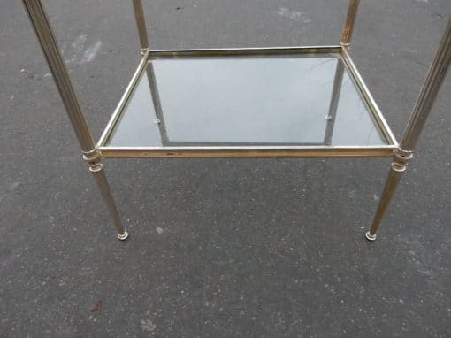 1970 End of sofa Maison Bagués  with tops in smoked glass  48 X 40 cm - Image 5