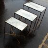 1950/70 Série de 3 Tables Gigognes Modèle Bambou Maison Baguès – Image 7