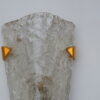 1960/70' Série de 3 Appliques en Verre de Murano Avec Griffes en Laiton Doré – Image 6