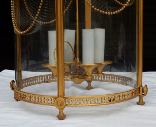 1950' Lantern in Gilted Bronze LXIV H 59 cm D 36 cm - Image 8