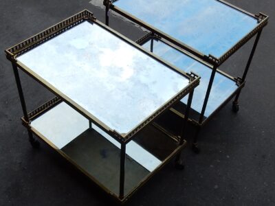 1950/70Paire of Rollings Bar Gilded Brass Maison Jansen