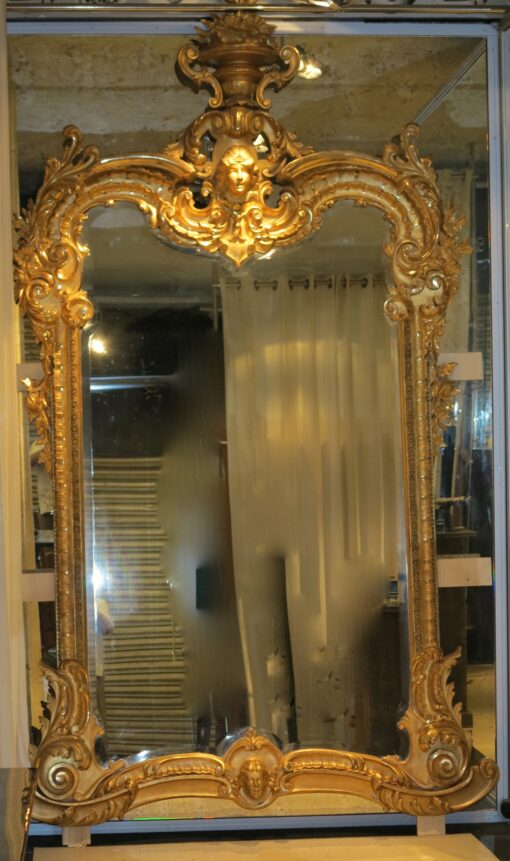 Pair of mirrors and sofas gilded Wood Italy 1850 - Image 8