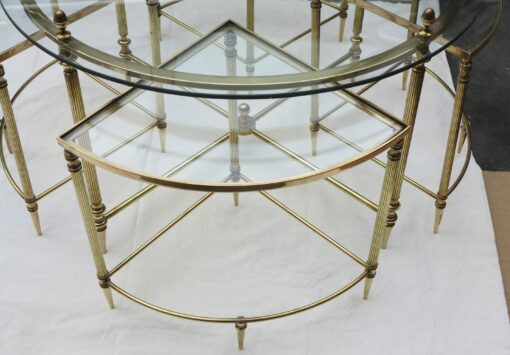 1950/70' Coffee table Maison Bagués bronze and her 4 tables - Image 7