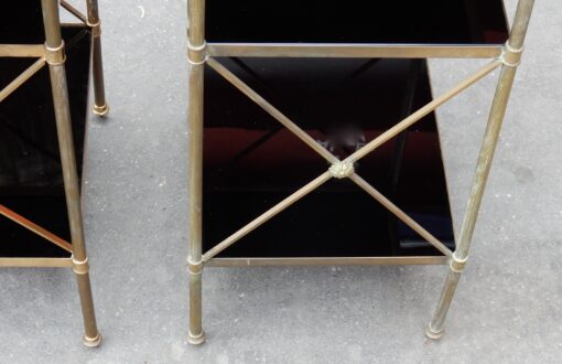 1950/70' Pair of Shelves has 3 levels Maison Bagués With Black Opaline - Image 7