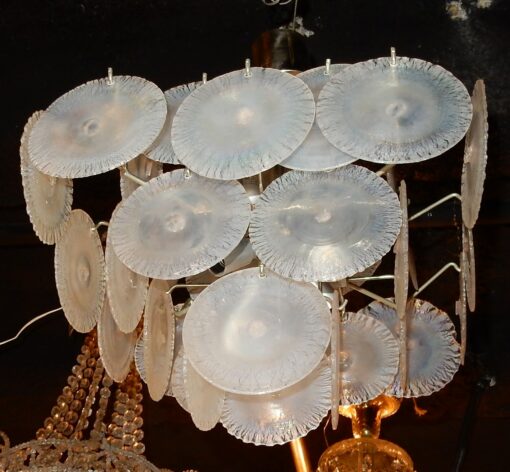 1950/70' Chandelier Vistosi, 35 Crystals Opalescents - Image 2
