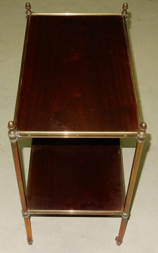 1950/70' End of Sofa or Shelve Maison Jansen with 2 Mahogany Trays - Image 2