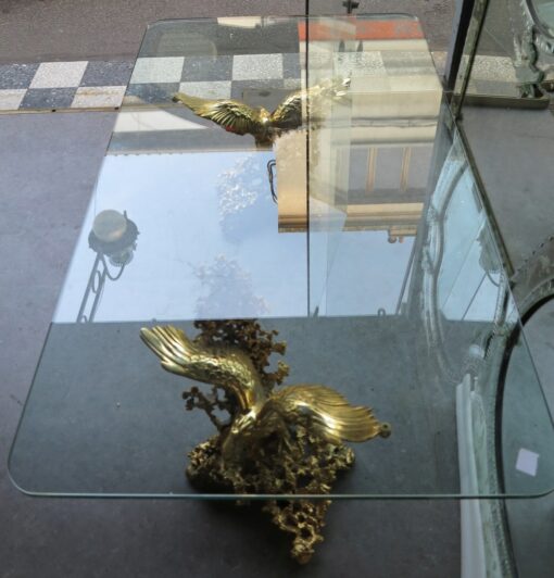 Coffee table guilted brass eagles of Boeltz for Roméo Paris - Image 2