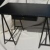 Desk  leather tréteaux style Jacques Adnet skaï 1950/70