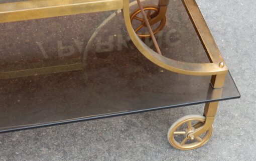 1950/70 'Brass Rolling Bar With Sliding Trays Style Maison  Jansen - Image 7